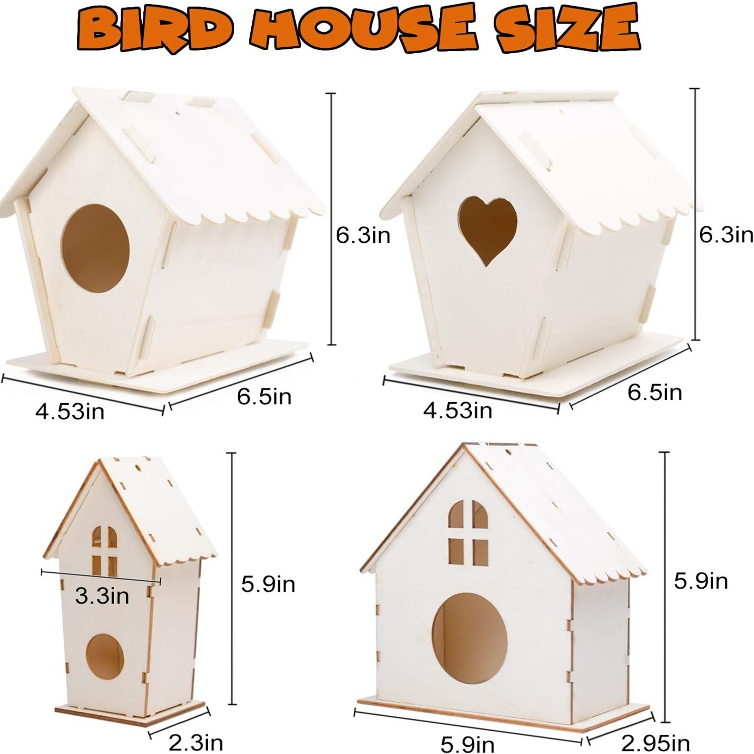 Birdhouse Painting Kit 4 Pack, detail view